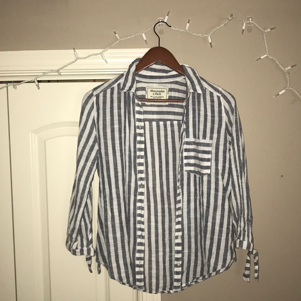 Stripe button down top
